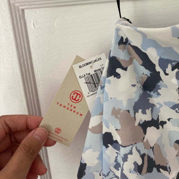 BRAND NEW Never Worn one shoulder draped blouse by Ten Tomorrow. - Picture 2 of 3